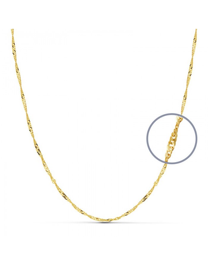 Cadena Singapur de Oro 18k