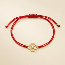 Pulsera de Oro Hilo Rojo