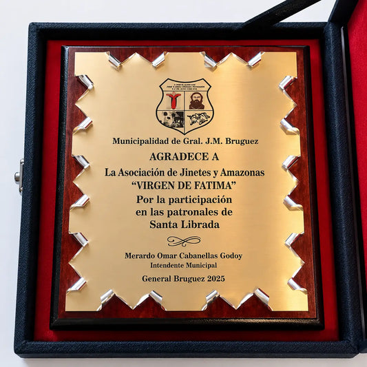 Placa c/ Estuche 22x17 cm